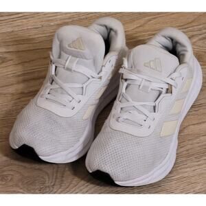 Adidas Women's Galaxy 7 Running Shoes Size 8.5 White with Black Pre-owned